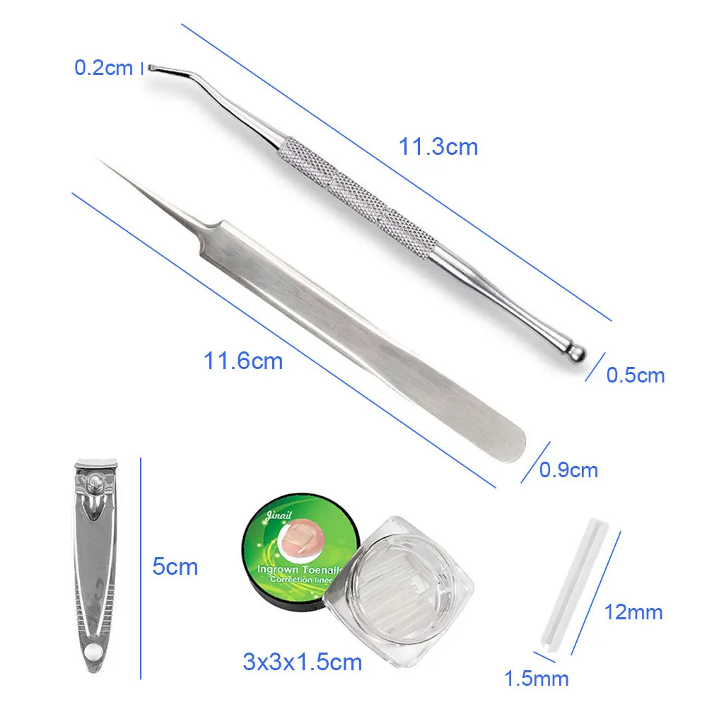 Ingrown Nail Corrector 12/24pcs C-shaped Filling Pad For Nail Inlay Pedicure Correction Tool