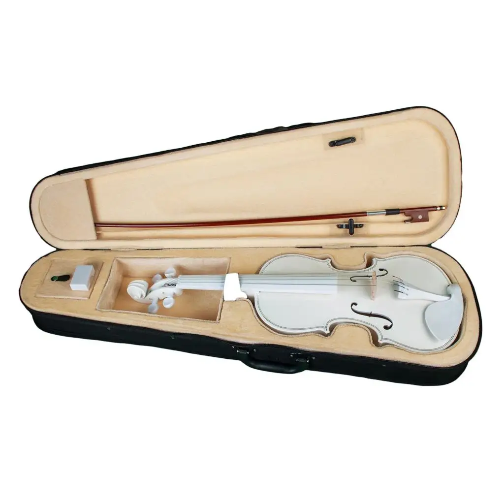 4/ White Maple Spruce Violin Fiddle Music Stringed Instrument for Students Practicing