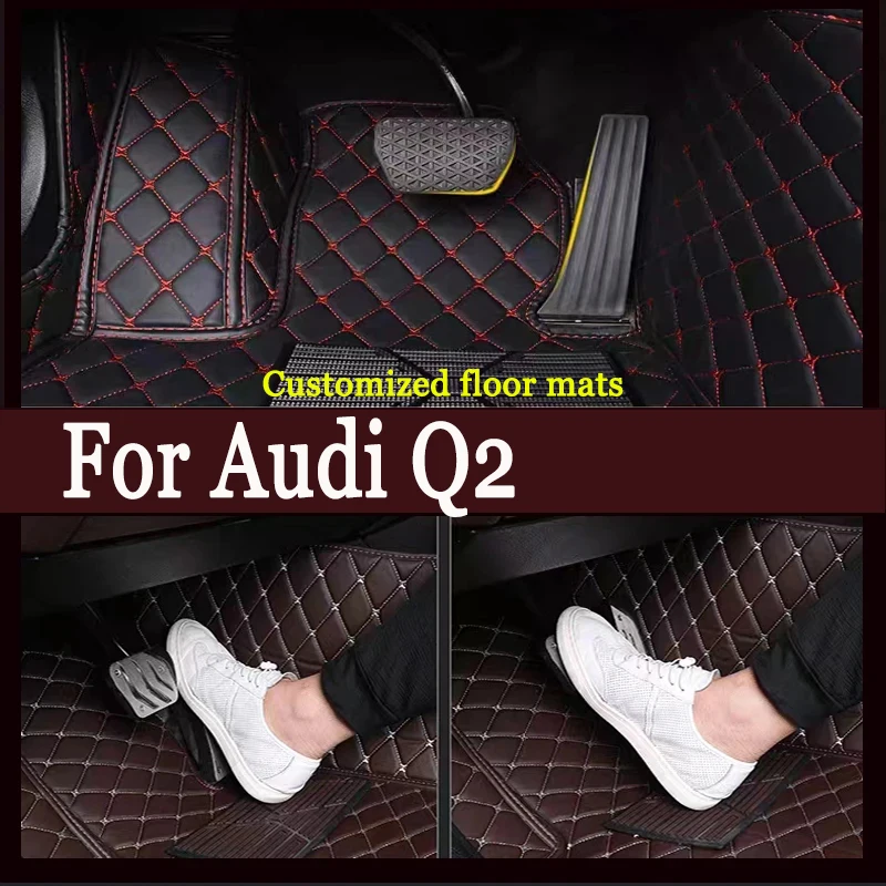 Tappetini per auto per Audi Q2 2017 ~ 2022 Durevole Auto Tappetino Anti Dirt Tappeto Tappeto Accessori interni per auto in pelle di lusso 2018