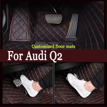 Tappetini per auto per Audi Q2 2017 ~ 2022 Durevole Auto Tappetino Anti Dirt Tappeto Tappeto Accessori interni per auto in pelle di lusso 2018