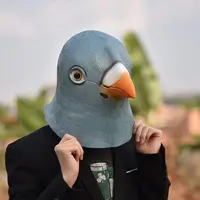 Новинка резиновая маска для голубей на Хэллоуин, 1 шт., забавное животное для косплея, реквизит для розыгрыша на Хэллоуин, для бара, клуба, Rave вечерние, маска для голубей — изображение 2
