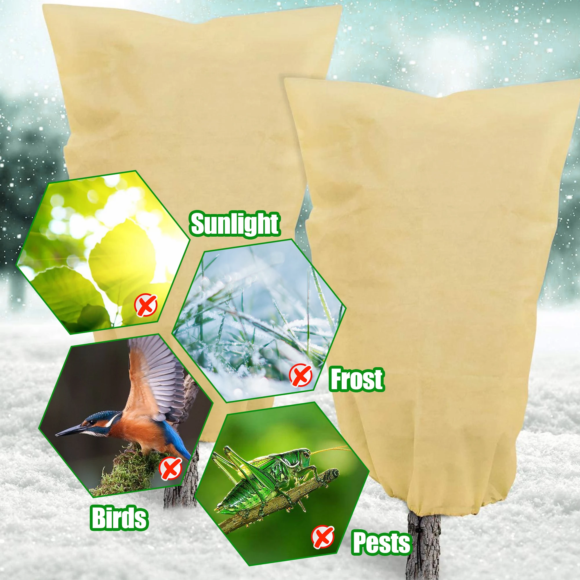 

Winter Safety Plant Cover Frost Protection With Multiple Sizes Soft And Breathable Universal