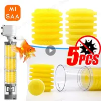 5-1pc Fish Tank Filter Built In Filter Element Yellow Cotton Core Fish Tank Replacement Sponge Pet Supplies Aquarium Accessories 1
