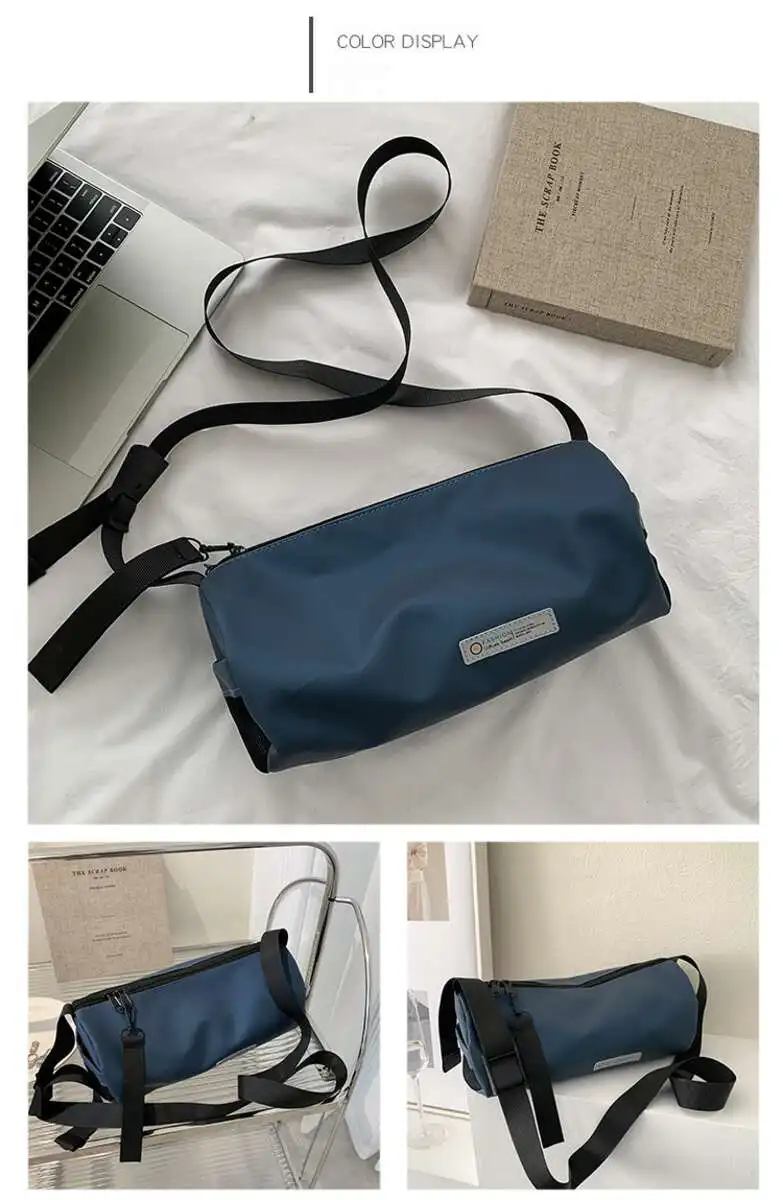 Moderna cilindrična torba, ženska torba, nova trendi, lagana torba preko ramena za sport i slobodno vrijeme, torba za rame velikog kapaciteta_voghion.com