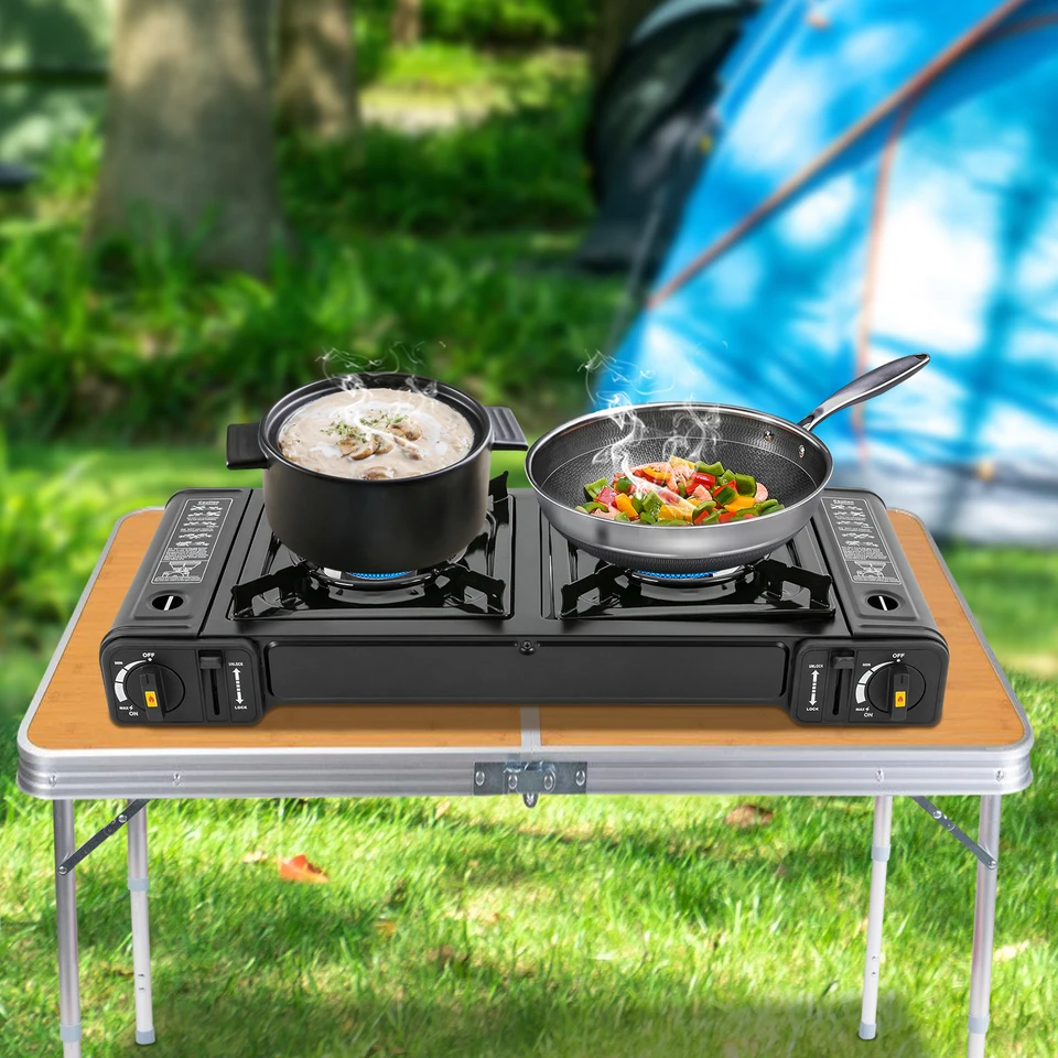 Gas Cooker Outdoor Gas Cooktop Burner Propane Cooktop 4-Burner