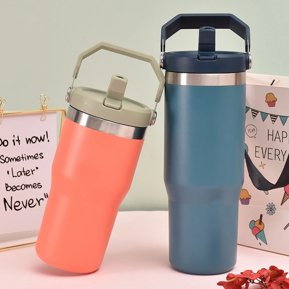 Bouteille Thermos 2,5L – Isolante Double Paroi Acier Inox – Avec Gobelet – Noir