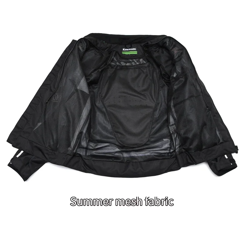 Kawasaki Motorcycle Windproof Jacket Anti Drop Waterproof Motorcycle Riding Suit motorcycle jacket