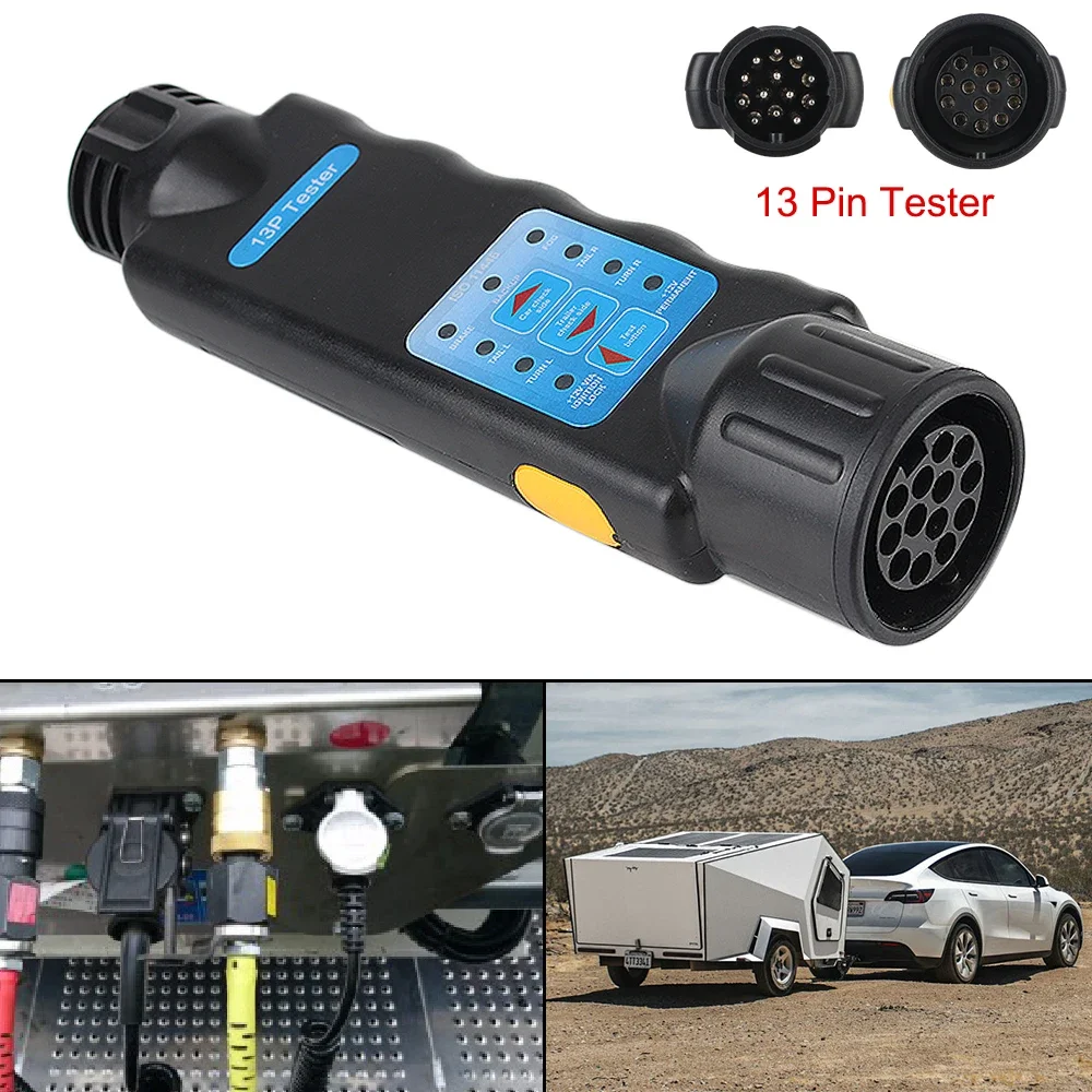 12V Car Diagnostic Tool with 13 Pin Socket Tester for Truck Caravan