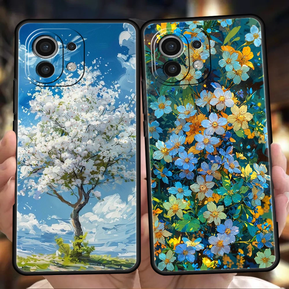 Oil Painting Flower Art Phone Case Cover