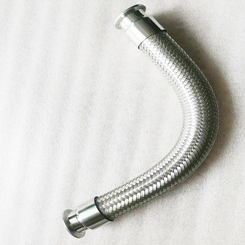 32mm(1" DN25) Ferrule50.5mm Tri Clamp Braided Flexible Hose Fo 1pc 25mm Pipe  OD x 32mm(1" DN25) Ferrule50.5mm Tri Clamp Braided Flexible Hose Fo