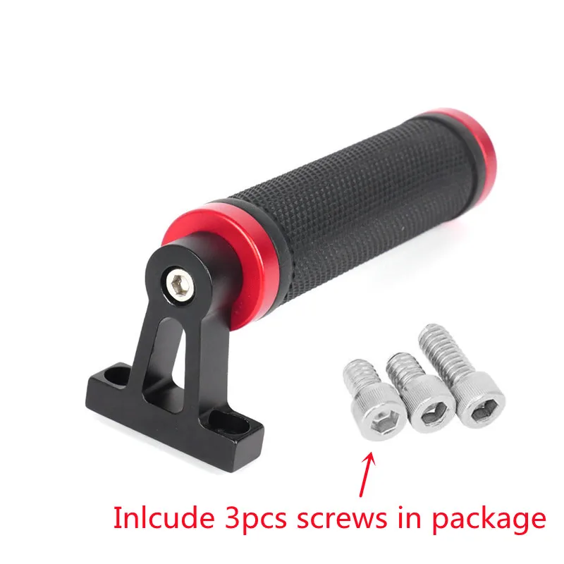 2in1 Aluminum Camera Cage Handle Rubber Grip 15mm Rod Clamp Holder Lifting Bracket Holder Stand Mount