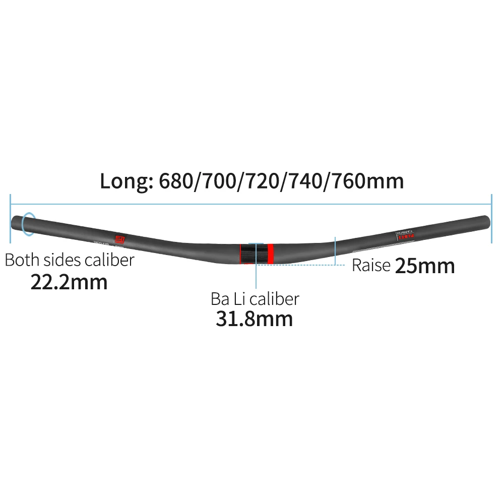Enhanced MTB Bicycle Handlebar, Flat Design with 9° Backsweep