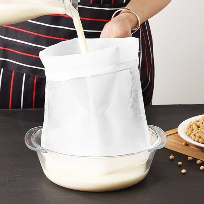 Reusable Nylon Filter Bags 100/200/300 Mesh Food Filter Yogurt Wine Soy Tea Beer Coffee Oil Mesh Kitchen Strainer Bags