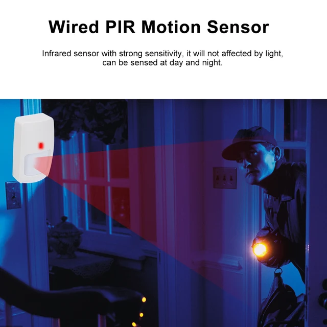 Wired Dual-tech Infrared Motion Microwave Detector Wall Mounted PIR Motion Sensor Pet Immunity for Home Burglar Security Alarm 6