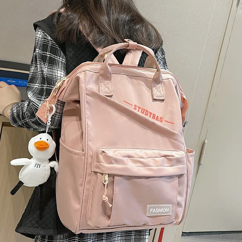 Lady Purple Waterproof Kawaii Backpack Fashion Women Laptop Nylon Mommy Bag Girl Cute Travel Female Rucksack Trendy College Bags 3