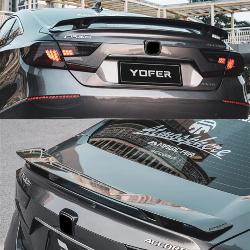 

For Rear Lip Spoiler WING NEW Honda Accord ABS Plastic CAR Trunk Tail FIN Refit Accessories YOFER Style 2018-2023 Year