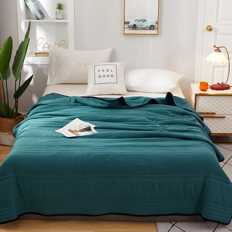Summer Air Condition Quilt Thin Stripe Lightweight Comforter Full Queen Breathable Sofa Office Bed Travel Quilts Throw Blanket summer quilt summer quilt set bed comforter