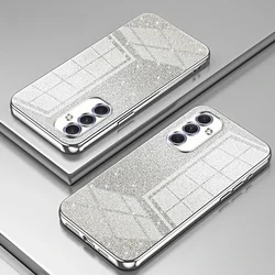 Fashion Glitter Plating Shockproof Phone Case Cover - Galaxy A05S (Silver)