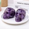3 Inch Crystal Skulls Hand Carving Statue Home Desk Ornament Decoration Reiki Healing Fengshui Collection Gifts 6