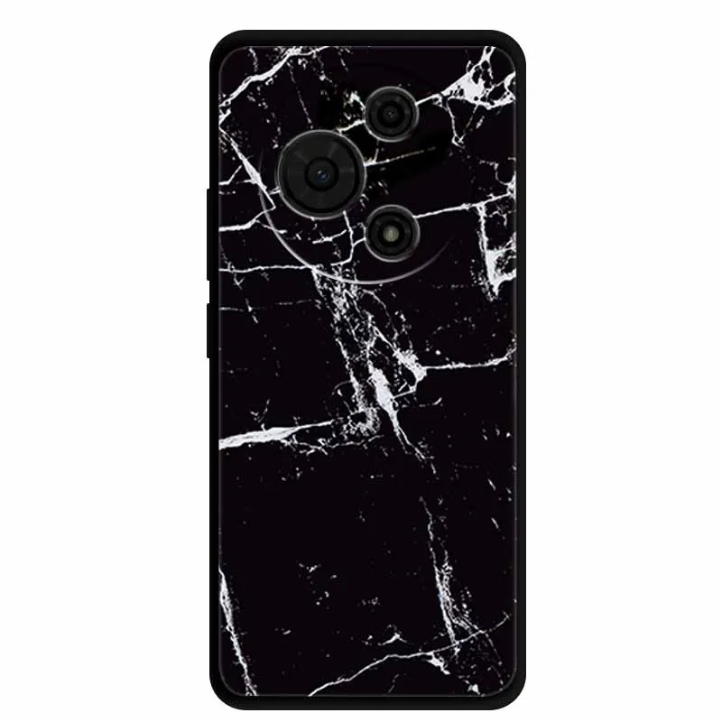 Gradient Marble Painted Silicone Phone Case - Shockproof Soft Cover