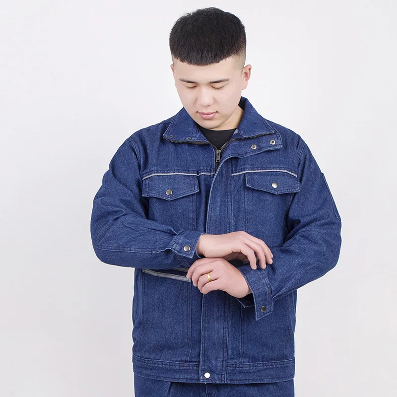 Work coverall suit Denim Electric Welding Labor Insurance Auto Repairman Workwear Casual Coveralls