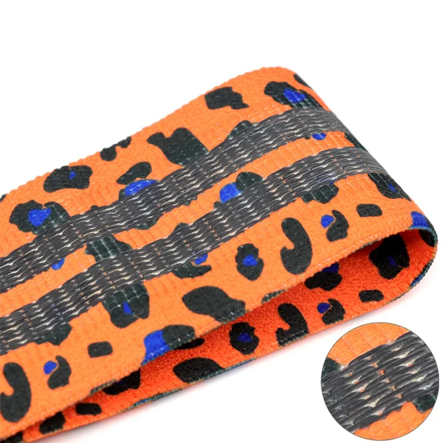 Green Leopard Print Fitness Resistance Bands Hip Lifting Set Bands Red Handy Accesorios Para Yoga Pilates Home Gym Equipment 6
