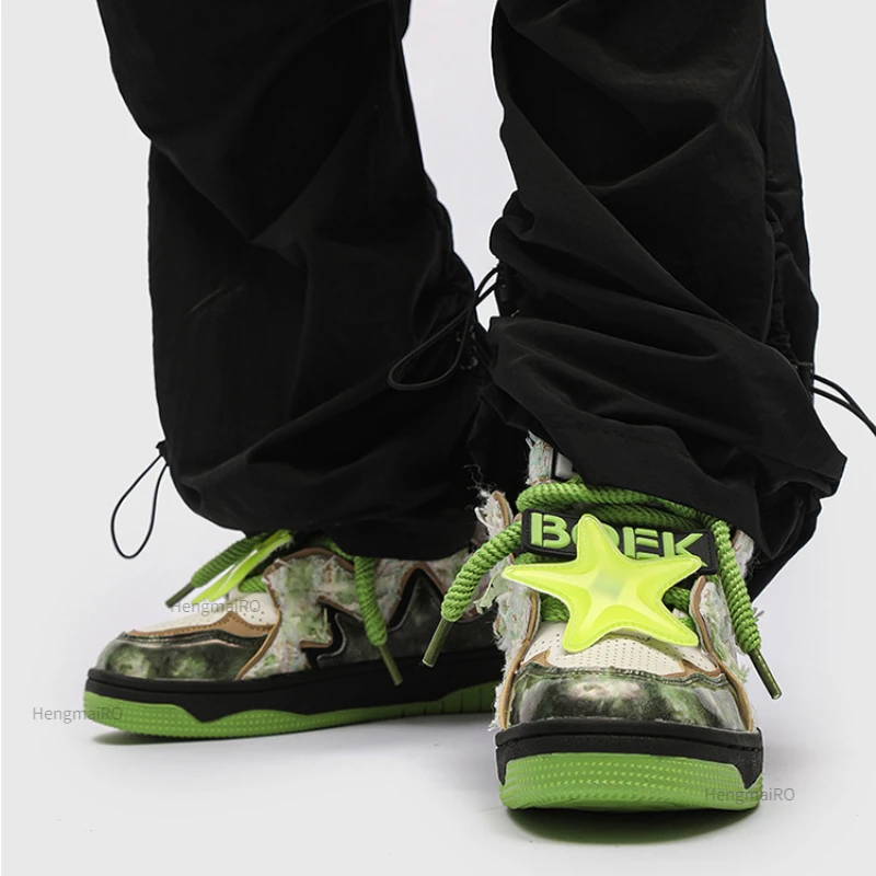 Women Shoes for Men Tennis Retro Broken Style Y2K Punk