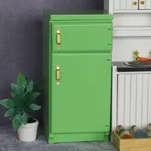 

Novelty Wooden Exquisite Mini Refrigerator Props Supplies for Entertainment Wooden Refrigerator Dollhouse Refrigerator