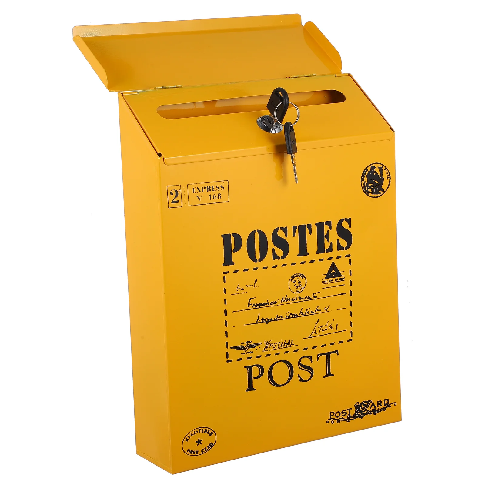 1 Pc Vintage Lockable Wall-mounted Mailbox wall mounted mailbox,locking mailbox