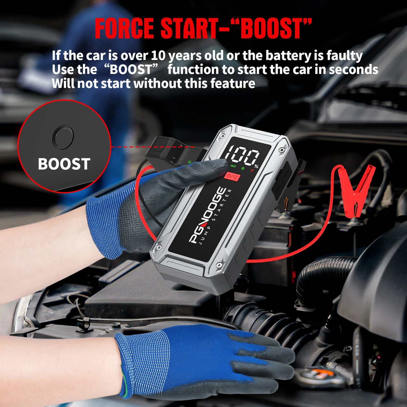Buture Beta07 COT Jump Starter 6000A con compresor de aire 160 PSI