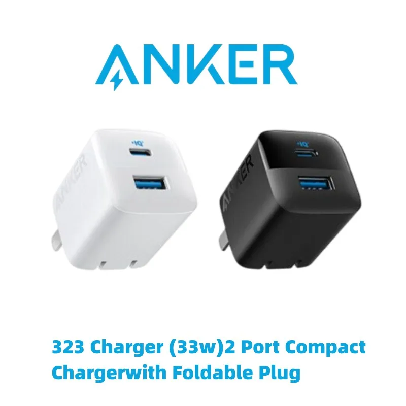 ANKER USB C Charger 323 Charger (33W) 2 Port Compact Charger for iPhone  (Black) $42.99 - PicClick AU