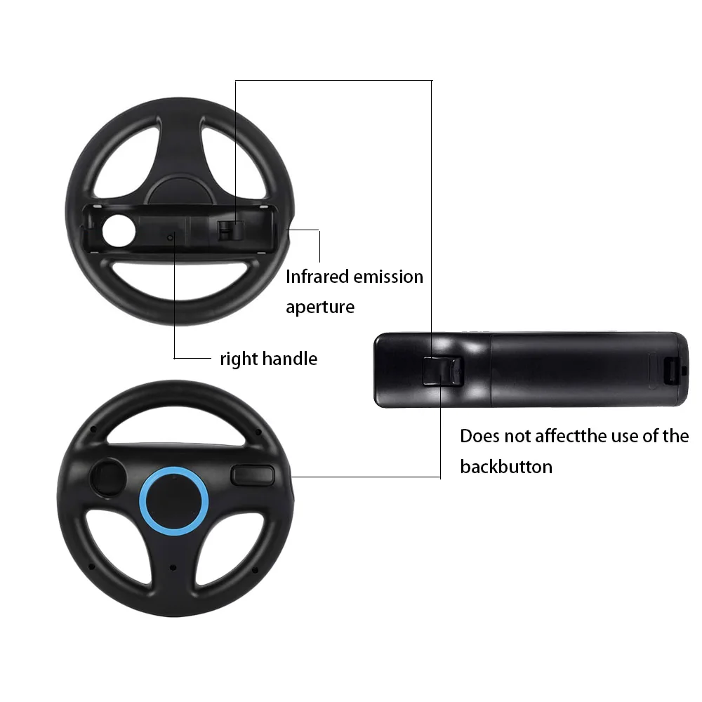 Racing Steering Wheel Game Controller For Nintendo Wii Mario Kart Racing Games Remote Controller