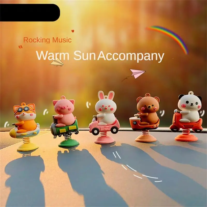 

Украшения для автомобиля, милые Мультяшные украшения, украшения для музыкального автомобиля-качалки, креативные настольные украшения, аксессуары для интерьера автомобиля