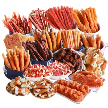 Pet snacks 110g dog snacks training rewards bite-resistant teeth grinding stick chicken breast beef strips 5