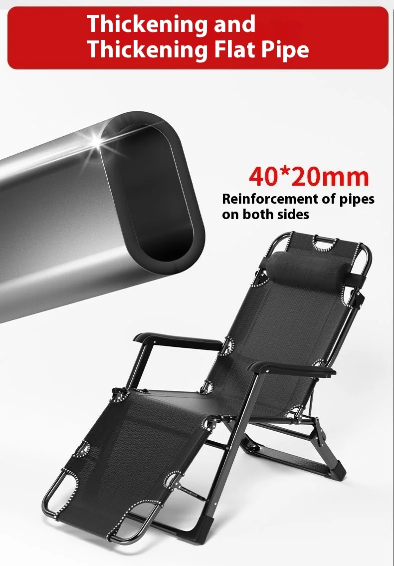 GIANXI Outdoor Recliner - Padded Folding Lounge Chair with Phone Stand