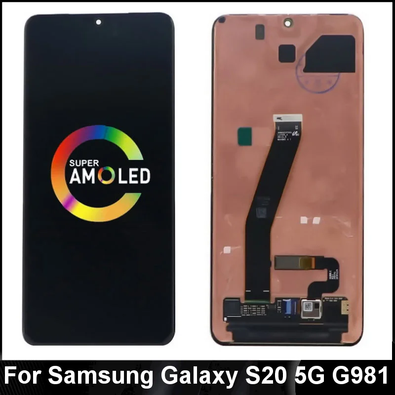 

6.2 '' Super AMOLED G981 LCD For Samsung Galaxy S20 5G SM-G981B/DS G981F Touch Screen Digitizer Assembly s20 SM-G980F Display