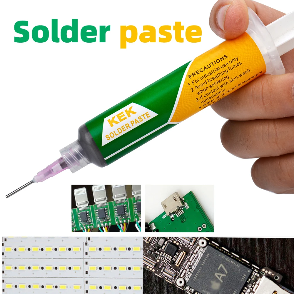 183℃ Solder Paste  Syringe Flux for Soldering SMD BGA IC PCB Needle Tube Tin Solder Paste Welding Paste Welding Components