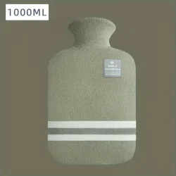 Insulated Hot Water Bottle for Warmth and Comfort (Green 1000 Ml)