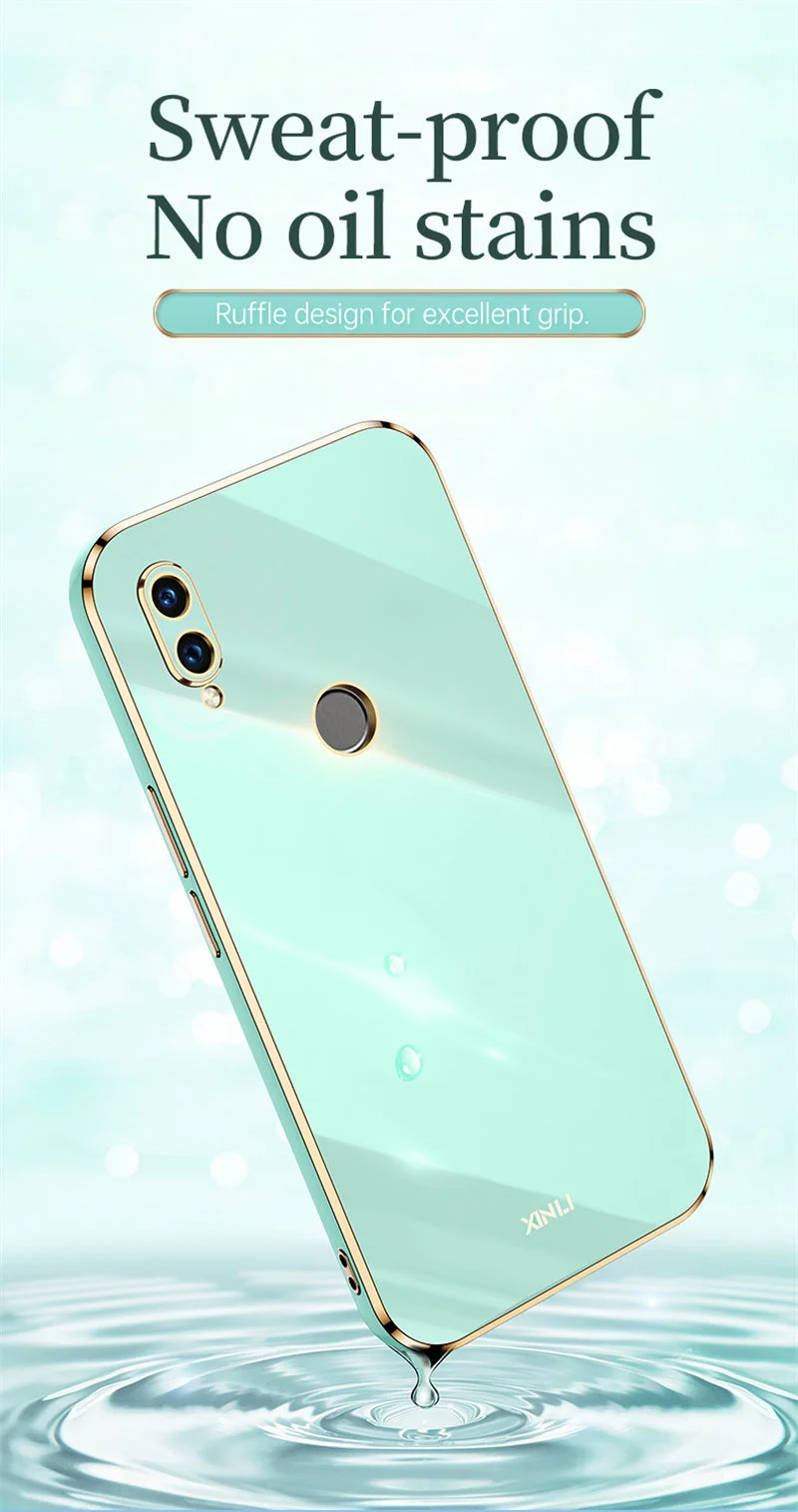 6D Plating Shockproof Silicone TPU Soft Back Cover