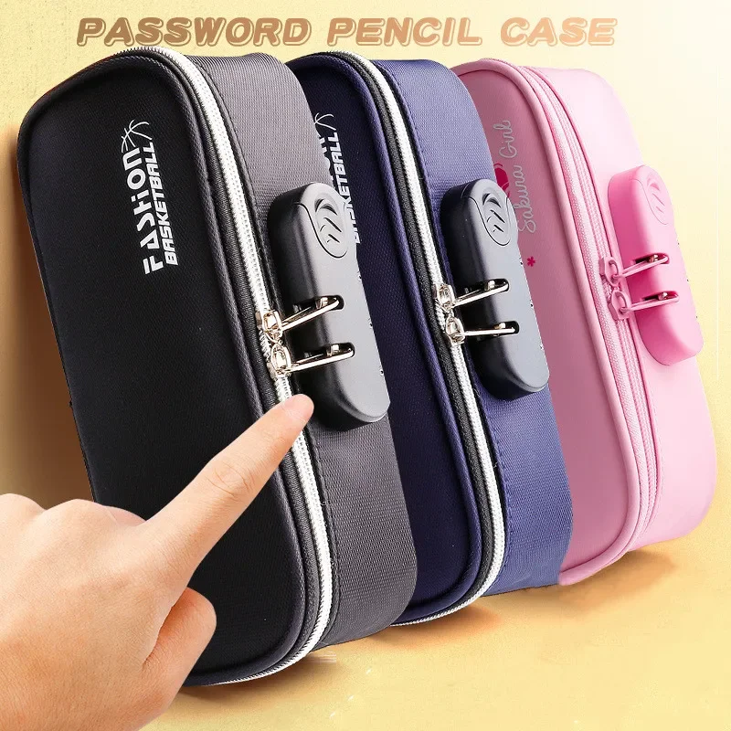 Portable Canvas Pencil Case - Large Capacity Student Stationery Bag