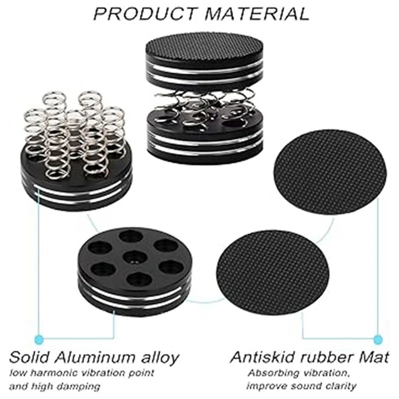Hifi Audio Foot Pad Aluminum Alloy Spring Shock Absorption Speaker Equipment Spike Foot Nail ( 4 Pcs )-Y47A