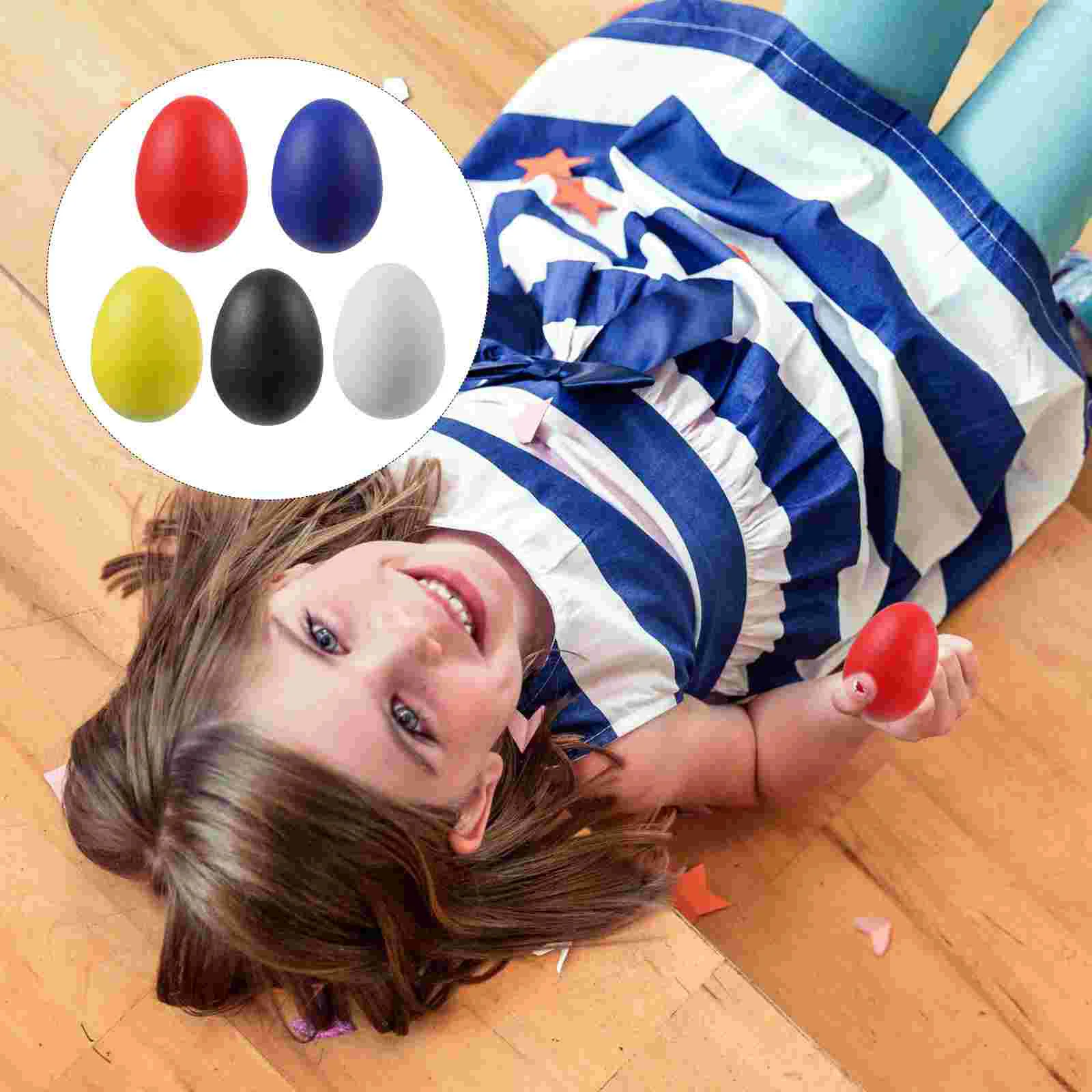 Egg Musical Percussion Maracas Shakers Maraca Shaker Kids Child Gift Toys Eggs Party Supplies Colorful Easter Learning Music Diy