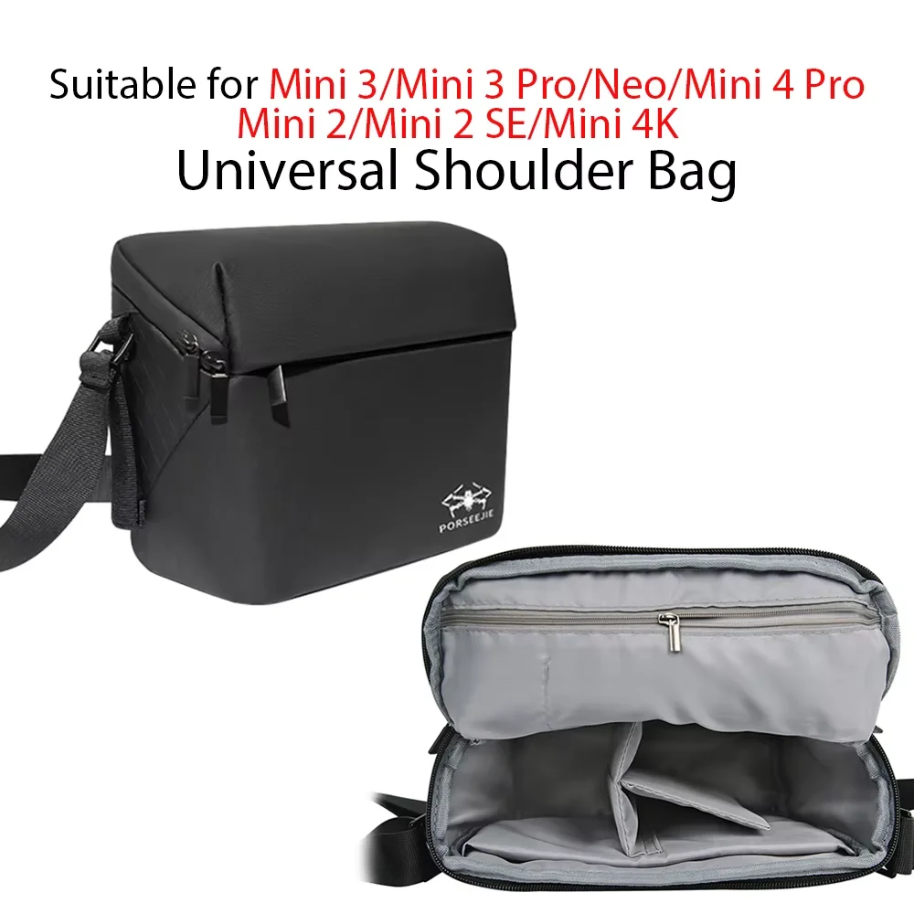 Universal Drone Single-shoulder Bag Outdoor Carrying Case Storage Box For DJI Neo/Mini 3/3 Pro/4 Pro/Mini 2/2 SE/4K Accessories