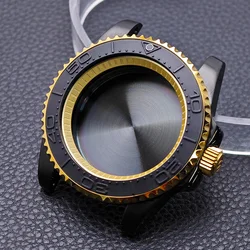 High - Quality Black Gold/Rose GMT Case with Chapter Ring - Stainless Steel Waterproof Accessories (NO.6 black gold)