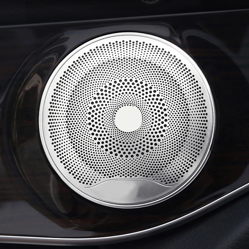 

Car Audio Speaker Cover Trim Door Loudspeaker Cover Trim Stainless Matte For Mercedes Benz C E Class GLC W213 W205 X253