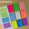 50 Sheets Stickers Transparent Sticky Notebook Pads Notepads Clear Bookmark Read Book Stationery School Supplie 1