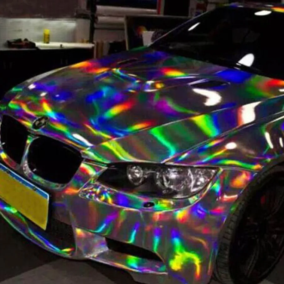 3D HOLOGRAPHIC Chrom BLACK RAINBOW, Effektfolien, Wrapping Folien