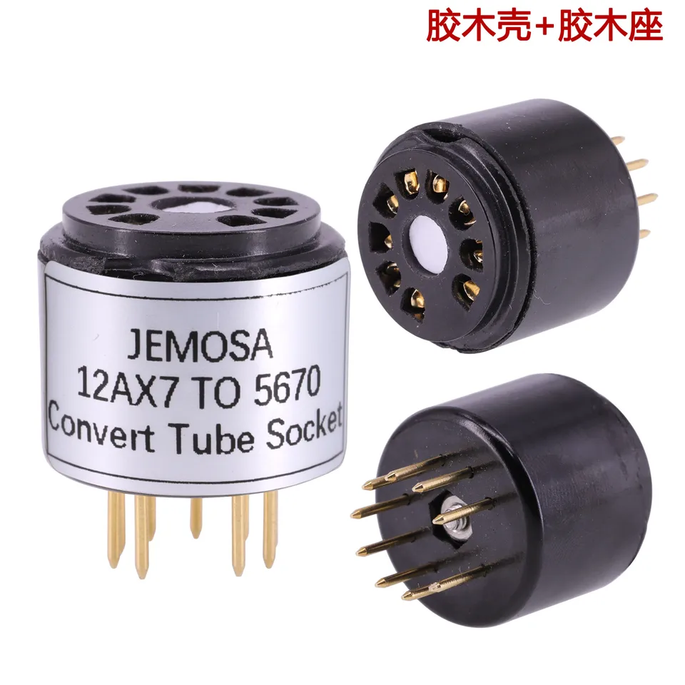 1PC ECC82 ECC83 12AU7 12AX7 に 5670 6N3 真空管ソケットアダプタ