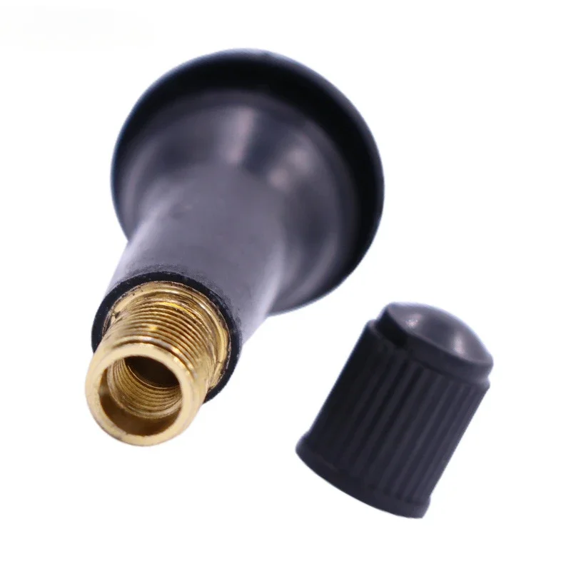 Premium Black Snap-in Tubeless Tire Valve Stems with Caps – High Quality Rubber Car Accessories