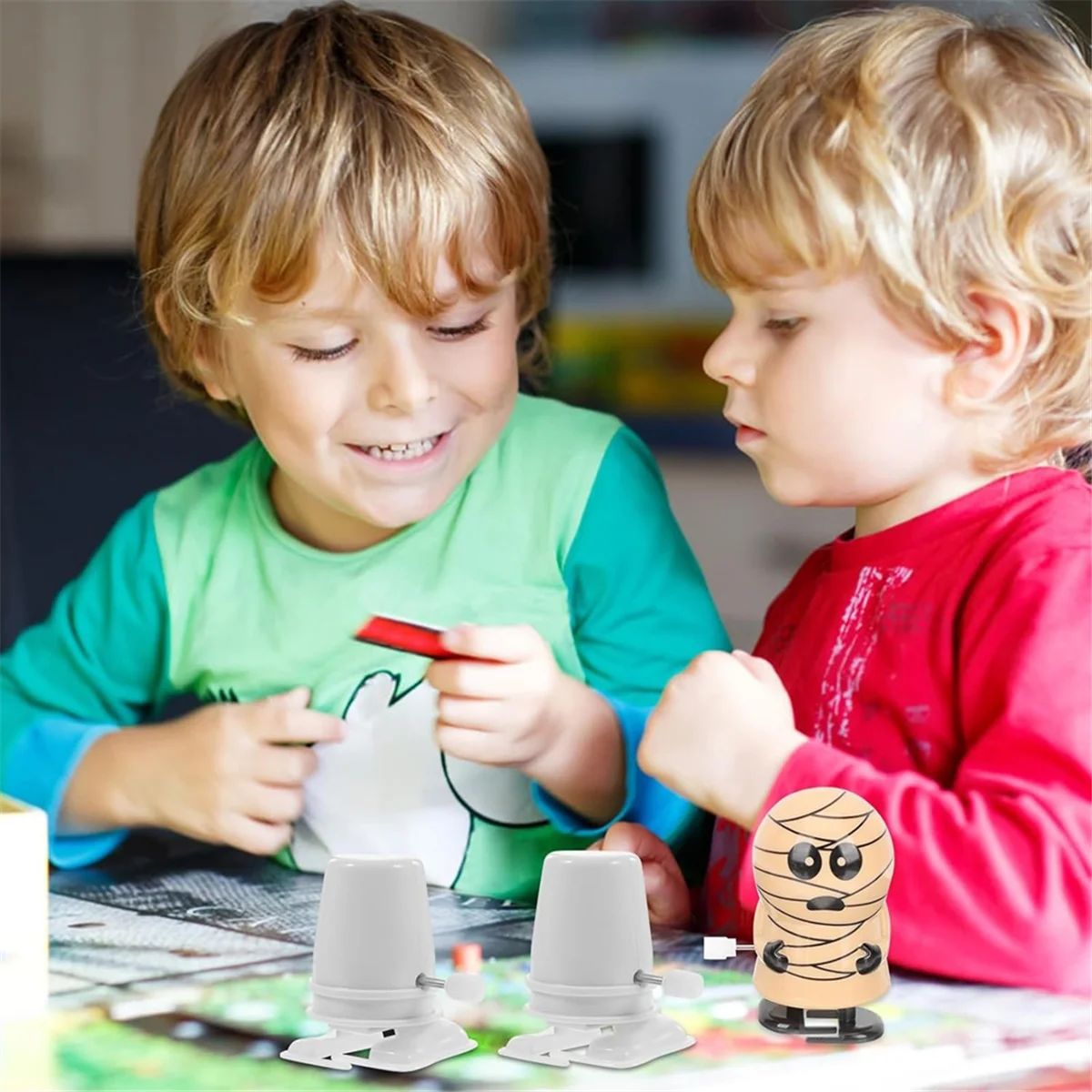 M15K15Pcs Wind Up Toy Base Mechanism Wind Up Robot Toy Clockwork Legged Robot Movement Mechanism Toys DIY Crafts